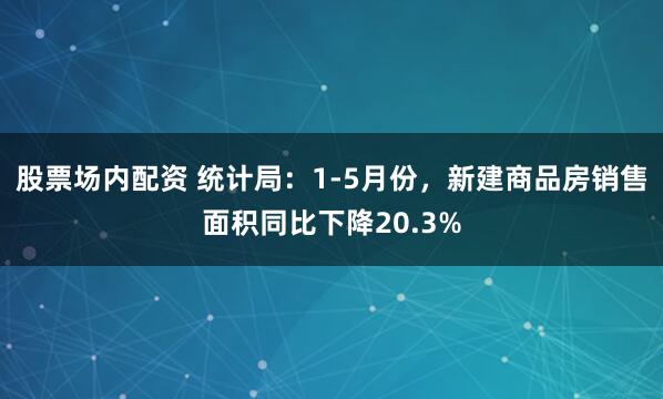 股票場內(nèi)配資 統(tǒng)計(jì)局：1-5月份，新建商品房銷售面積同比下降20.3%